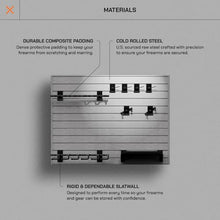 Hold Up Displays Gun Wall Mount Display Modular Tactical Storage System Light Silver