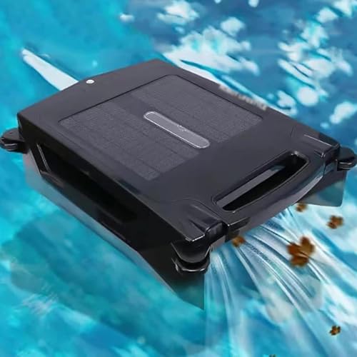 Automatic Robotic Solar Pool Skimmer Cleaner - Cordless, Dual-Mode, Smart Obstacle Avoidance for All Pool Types - Efficient Solar-Powered Cleaning Solution