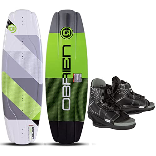 O'Brien Clutch Wakeboard with Clutch Bindings Mounted 138cm White/Black