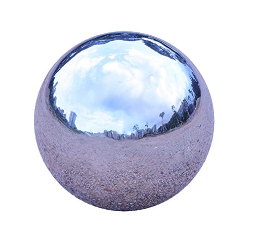 VRFTGHYJU Seamless Mirror Gazing Ball - Hollow Reflective Sphere, Garden Ornament for Home & Garden Decor, Sleek Decorative Garden Accessory(250mm)