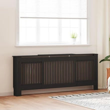 Engineered Wood Radiator Cover 2 Pack Black 80.71 x 8.07 x 32.09 in