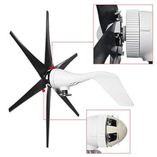 12V,1000W -3000W Wind Turbine Generator, 6 Blade 48V 220V Garden Wind Turbines Generator with Charge Controller for Solar Power Homeuse