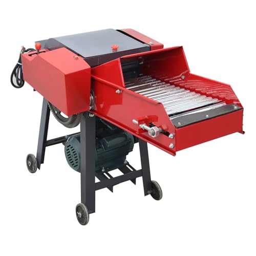 HayWHNKN Chaff Cutter Straw Corn Pulverizer Machine Red