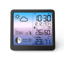LCD Color Screen Weather Clock Forecast Alarm Indoor Outdoor Temperature Humidity Meter