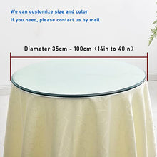 HDDNMLOH Tempered Glass Round Table Top for Outdoor Patio Dining Tables or Coffee Tables Transparent Black/Brown 40cm 80cm Rounded Edge