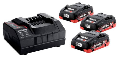 Metabo Basic Set 3 x LiHD 4.0 Ah (685132000) Battery Pack Type: LiHD, Battery Pack Voltage: 18 V, Battery Capacity: 3 x 4 Ah