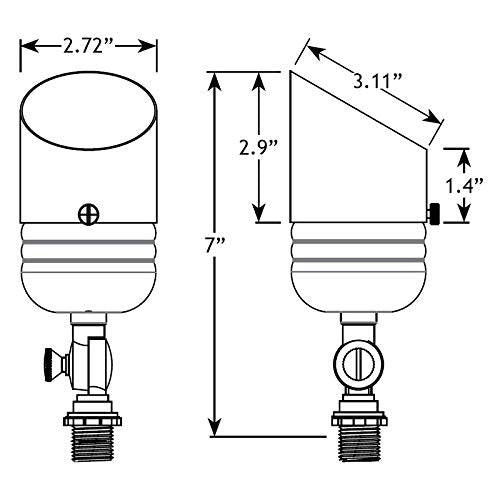 VOLT 12V Brass Fat Boy LED Outdoor Spotlight 6-Pack Kit Bronze
