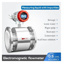 Water Flow Meter, Wastewater Seawater Acid High Accuracy Milk Magnetic Flowmeter Digital Water Electromagnetic Flow Meter,for Outdoor Garden Hose Watering(DN20)
