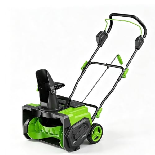 Cordless Push Snow Thrower, 18" Electric Snow Blower Yard