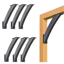 LQSYBHD 45 Degree Angle Support Bracket,Heavy Duty Corner Brace Support for Pergolas Gazebos Patio Pergolas Log Cabin,Angle Corner Braces Inside Joint,Pergola Accessories(Size:6pcs)