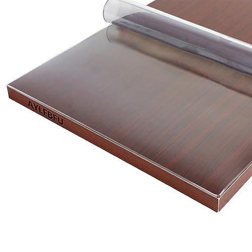 Tablecloths 59x150 Inch, Heavy Duty Rectangle Oil Spill Proof, Picnic Table Cover Sold by Meter, Plastic Tablecloths for Rectangle Tables for Kitchen Picnic Outdoor Indoor, Clear 3mm