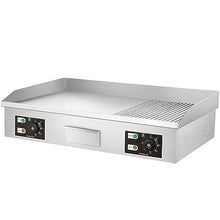 RUYICZB Electric Griddle 29 in Flat Top Grill Commercial Electric Griddles W Drip Hole Stainless Steel Flat Top Grill Hot Plate Adjustable Temperature Control 122-575℉ for Home Or Restaurant