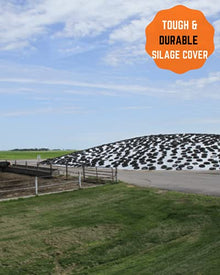 Farm Plastic Supply String Reinforced Silage Cover Black/White 6 Mil 66' x 75'