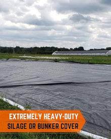 Farm Plastic Supply - String Reinforced Silage Cover Black/White - 6 Mil - Heavy Duty Polyethylene Plastic for Silage Cover, Bunker Cover for Farming, Agriculture (20' x 125')