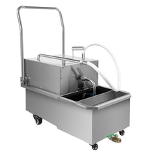 Commercial Mobile Fryer Oil Filter Cart, 550W 110V Stainless Steel for Restaurant