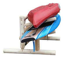 Log Kayak Rack 2 Place 1 Sided SUP Storage Rack Natural