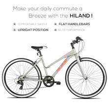 HH HILAND Hiland Hybrid Bike Shimano Drivetrain 7 Speeds 700C Wheels Silver