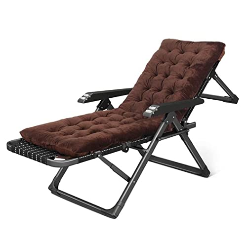 Patio Chair Lounge Chair Chaise Recliner Outdoor Folding Adjustable Heavy Duty Chair with Pillows for Patio Pool Beach Lawn Deck Yard (Color : B) (B)