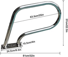 Easy-to-Install Handrails for Inground Pools Entrances 3-Bend Spa Rail Stainless Steel Deck Grab Ladder 81×57cm