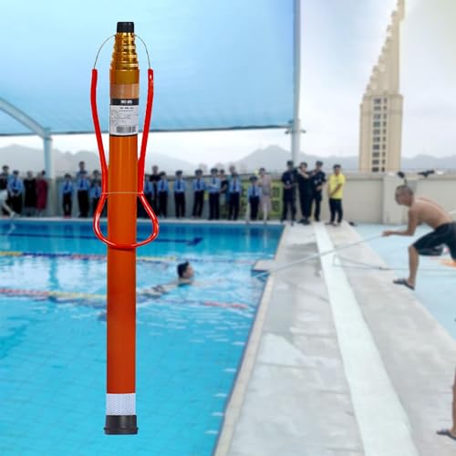 CHZDPP Special Rescue Hook with Luminous & Reflective, Adjustable Length Pool Emergency Rescue Pole, Marine/Swimming Salvage Rods Life-Saving Equipment (Size : 10m/32.8ft/394inch)