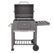 Belovedkai BBQ Charcoal Grill,Portable Barbecue Grill with Thermometer, Ash Tray, Air Outlet,Wheels,for Outdoor Picnic, Camping, Patio Backyard Balcony Cooking, Black
