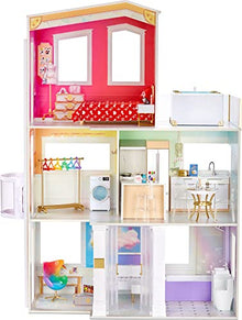 Rainbow High 3-Story Wood Doll House Multicolor
