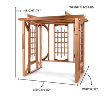 All Things Cedar PO72 Pergola Garden Arbor Natural Unstained Finish