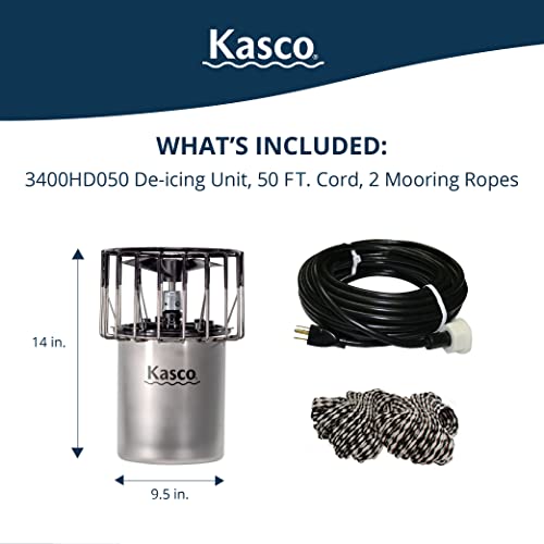 Kasco 3/4 HP Lake & Pond Deicer 240V with 50 Ft Power Cord