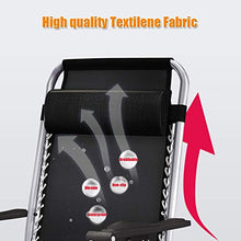 Extra Wide Adjustable Lounger Chair Portable Garden Patio Relaxer Lounge Chair with Cup and Phone Holder Comfortable Breathable Max Load 150kg #2