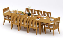 TeakFurnitureOutlet A-Grade Teak 9pc Dining 122" Atnas Rectangle Table Caranas Chair Set Outdoor