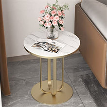 NRFJFOP Sofa Side Table Small Coffee Rock Slab Round Living Room Sideboard Household