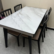 Rectangle Polished Edge Tempered Glass Table Topwith Marble Design, 8mm Thick, 100 Lbs Load Capacity, Scratch-Resistant, Durable, Versatile Use for Dining, Coffee, Or Garden Tables(B,100x100cm)
