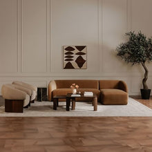 Moe's Home Collection Faye Sectional Fabric Brown