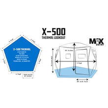 CLAM X500 Insulated 90 Gram Full Thermal Trap 5 Sided Lookout Outdoor Fishing Hunting Hub Tent Shelter Prior Thermal Model