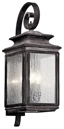 Kichler Wiscombe Park 4-Light Outdoor Wall Light, Weathered Zinc