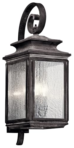 Kichler Wiscombe Park 4-Light Outdoor Wall Light, Weathered Zinc
