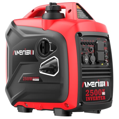 AMERISUN 2500W Gas Inverter Generator,Portable Generator with CO Sensor