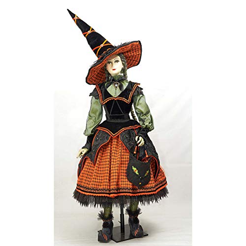 Katherine's Collection Lucinda Jinx Witch Doll Life Size Orange