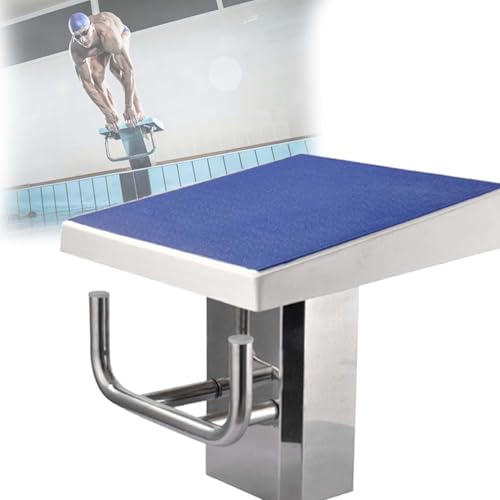 CUTANGELAR Diving Board Standard Pool Diving Platform, Swim Competition Training Jumping Diving Board, Stainless Pool One Step Diving Starting Block, for Swim Meets and Training(Upgrade)