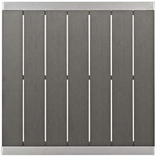 Modway Shore Aluminum 3-Piece Outdoor Patio Pub Bistro Set Silver Gray
