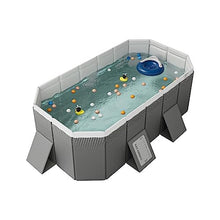 IINCOOY 3M PVC Swimming Pool Non-Inflatable Folding Thickened Wear-Resistant Outdoor Large Pools Family Bathing Toy Children's Day Gifts(C,2.1M)