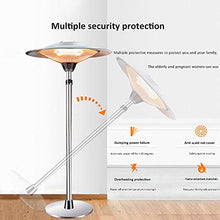 Outdoor Electric Heater 3000W Patio Heater Outdoor Heater with Tip Over Protection Instant Warm Radiator Carbon Fiber Heating Tube Small (Carbon Fiber) 210 cm (82 inches) (210 cm) Small (Halogen))