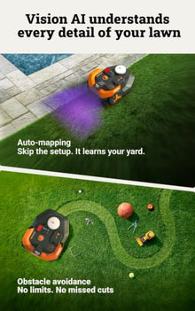 WORX Robot Lawn Mower for 1/4 Acre, Wire-Free with Brushes
