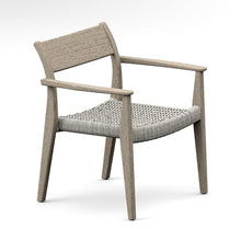WholesaleTeakFurniture Qty 4 - Grade-A Teak Wood Luxurious Solo/Single Amilo Weathered Teak Stacking Arm Chairs #26AMAA