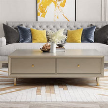 living room table Classic Rectangular Coffee Table, Fashionable and Luxurious Living Room Coffee Table, with Large Capacity Storage Drawer, Champagne Silver outdoor side table ( Size : 80x65x45cm )