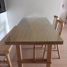 Hoiweqr Rectangle/Square Glass Table Top - Tempered - 8mm Thick - Flat Polished Glass, Tempered Glass Table Top Replacement Thickened Table Surface, Long Lasting Clear Glass(100x100cm)