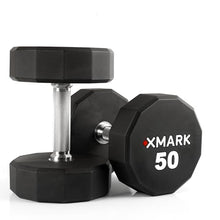 XMark Urethane 12-Sided Dumbbell Set with Rack 550 lb