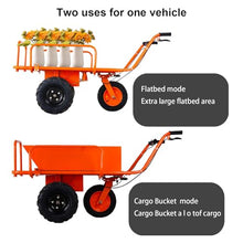 MINGYIHUI Electric Wheelbarrow,Wheel Barrow Heavy Duty,Powered Wheelbarrow,48v 20ah, 1500w Motor with a Maximum Capacity of 881 Pounds Suitable for Working in Various Environments