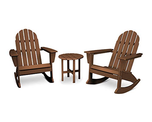 POLYWOOD Vineyard 3-Piece Adirondack Rocking Chair Set with Side Table