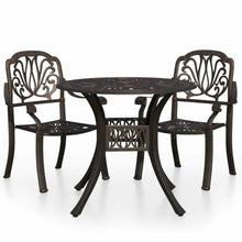 RJPLMFV 3 Piece Bistro Set Cast Aluminum Bronze